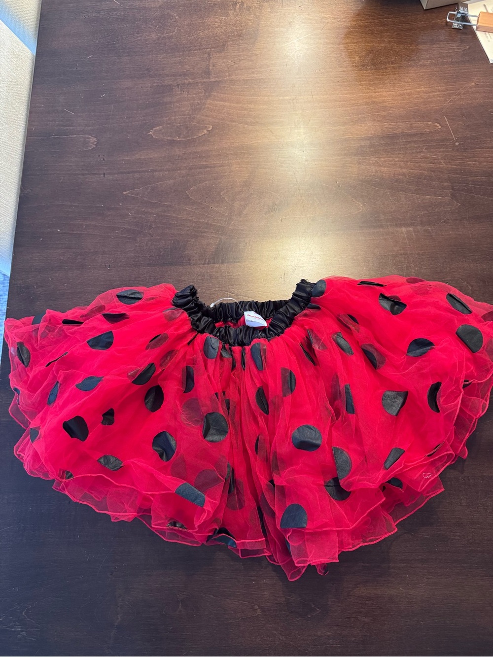 Hanna Andersson lady bug Red and Black Tulle Skirt